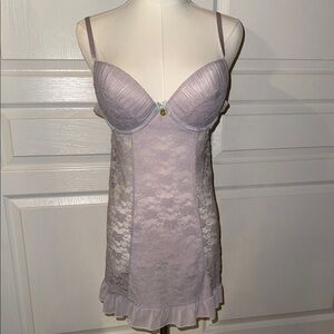 Jessica Simpson Purple Lace Chemise